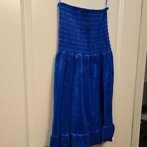 Juicy Couture Royal Blue Velour Mini Dress